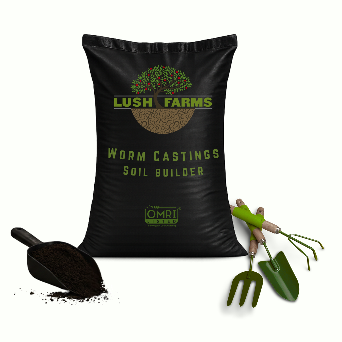 LUSH FARMS WORM CASTINGS - OMRI LISTED w/ FREE SHIPPING